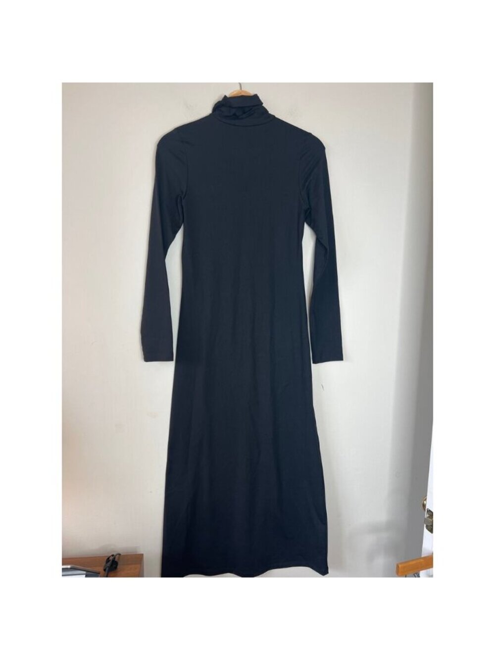 NEW Susana Monaco High Neckline Side Slit Long Sleeve Midi Dress Size: Small - Picture 5 of 7